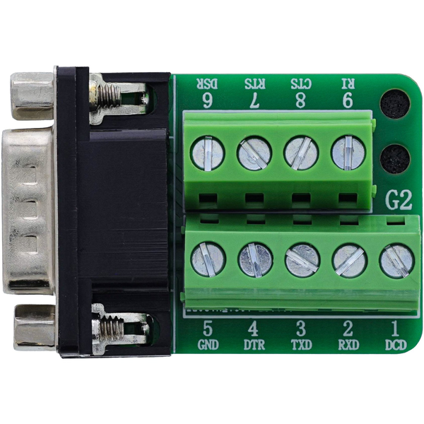 InLine 92501F kabelsamler Terminal block / D-Sub 9 Sort, Grøn