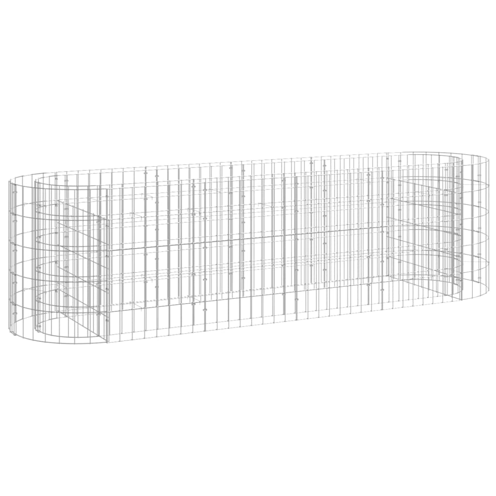 horganyzott vas gabion magaságyás 190 x 50 x 50 cm (152025)