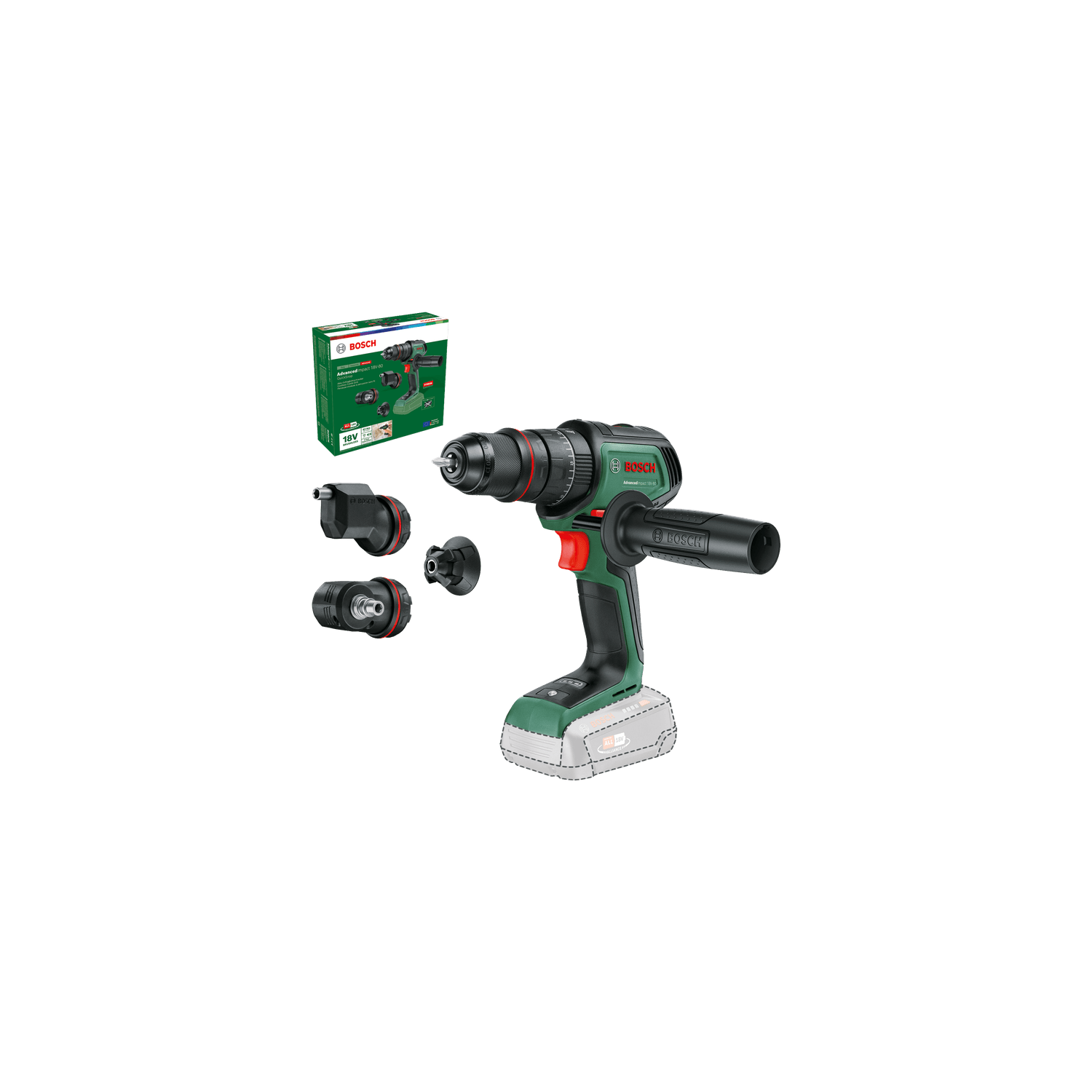 Bosch 06039E2103 AdvancedImpact 18V-80 QuickSnap Akkus fúró-csavarozó (Akku és töltő nélkül) (06039E2103)