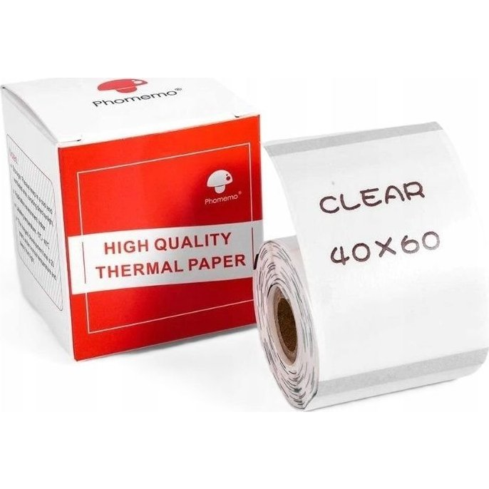 Phomemo Adhesive Paper Stickers 40x60mm Transparent Phomemo M110 M120 M200 M220 M221 / XP-TT4060-130