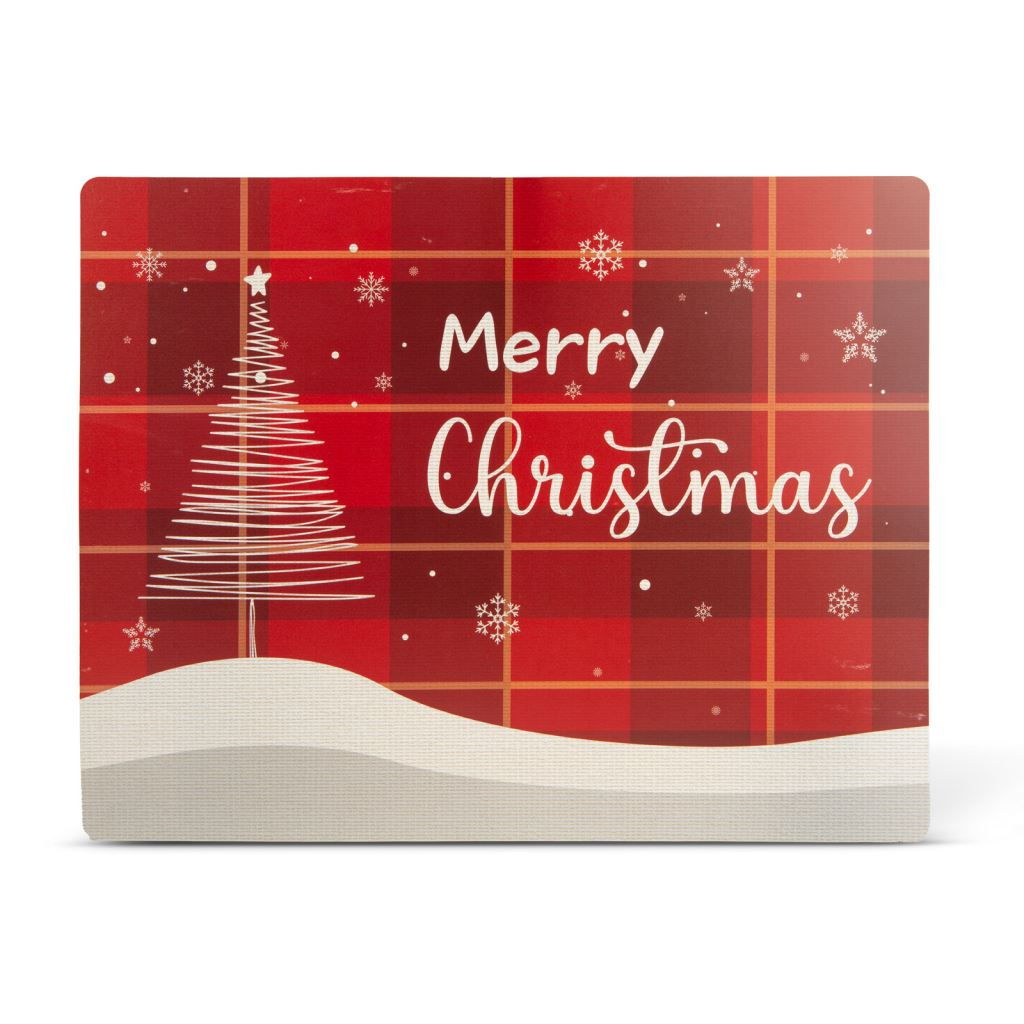 Family karácsonyi tányéralátét - piros kockás 40,5x30,5cm (58966A) (58966A)