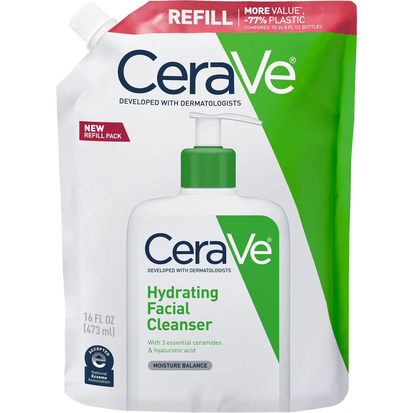 CERAVE Hidratáló tisztító gél utántöltő 473 ml (3337875905602)