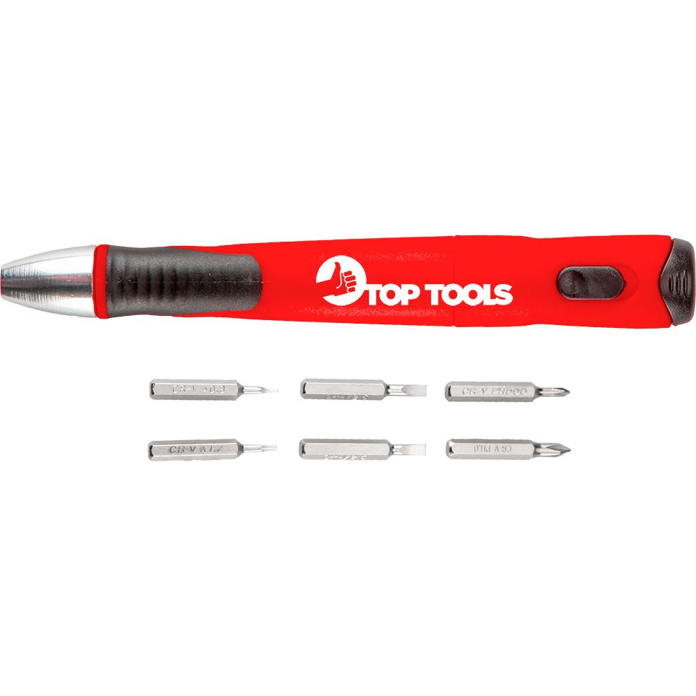 Top Tools 39D197 Bitfejes Műszerész, Precíziós Csavarhúzó Készlet 7az1-ben (39D197)