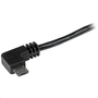 StarTech.com USB2AUB2RA2M USB кабел 2 м USB 2.0 USB A Micro-USB B Черен