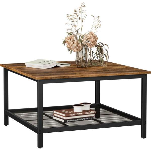 Songmics Stolik kawowy do salonu 80 cm rustykalny