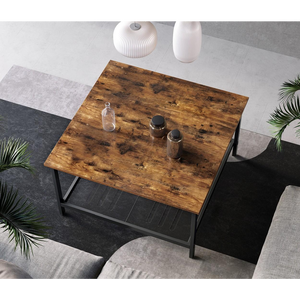 Songmics Stolik kawowy do salonu 80 cm rustykalny