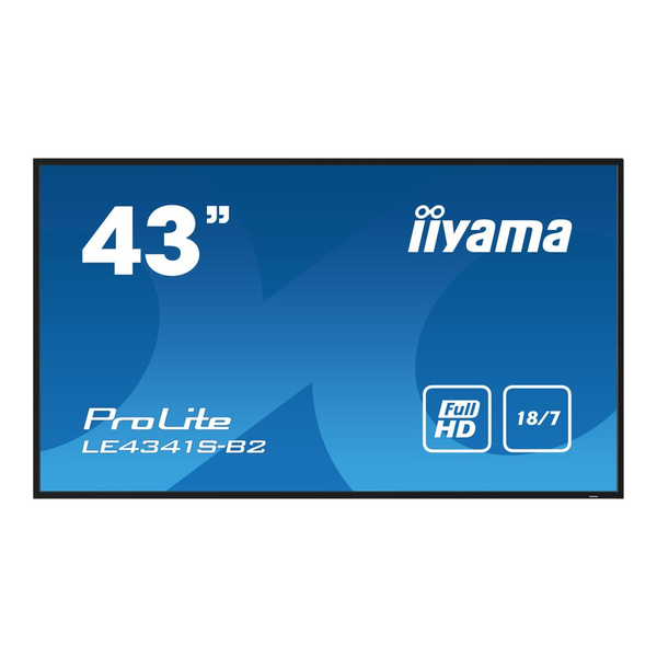iiyama PROLITE LE4341S-B2 Обществен цифров плосък панел 108 см (42.5") LCD 350 cd/m² Full HD Черен 18/7