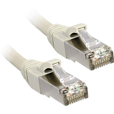 RJ45 Hálózat Csatlakozókábel CAT 6 F/UTP 3.00 m Szürke Védővel LINDY (47245)