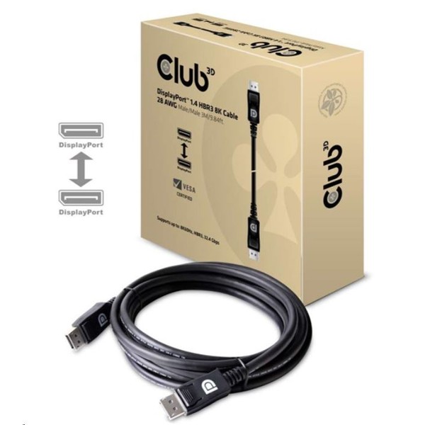 CLUB3D CAC-1060 DisplayPort kabel Sort