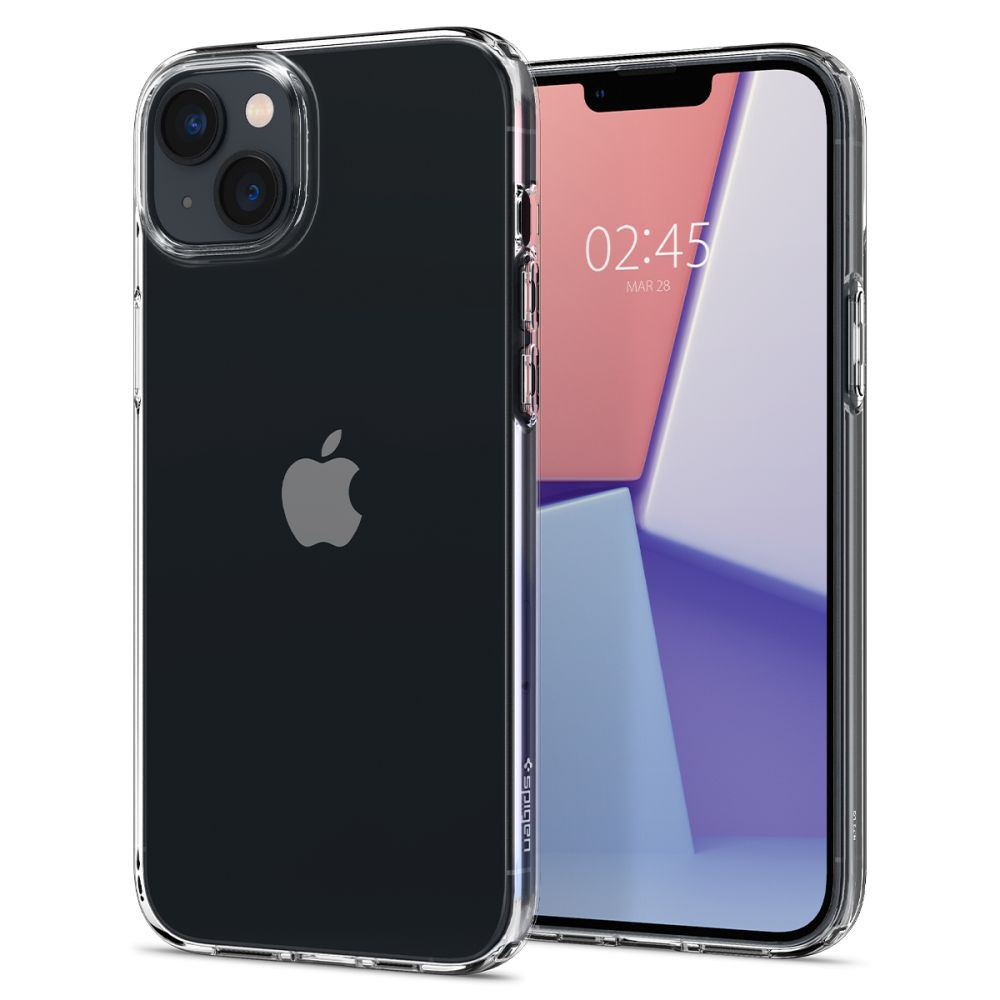 Apple iPhone 14 Plus, Szilikon tok, Spigen Liquid Crystal, átlátszó (8809811864007)