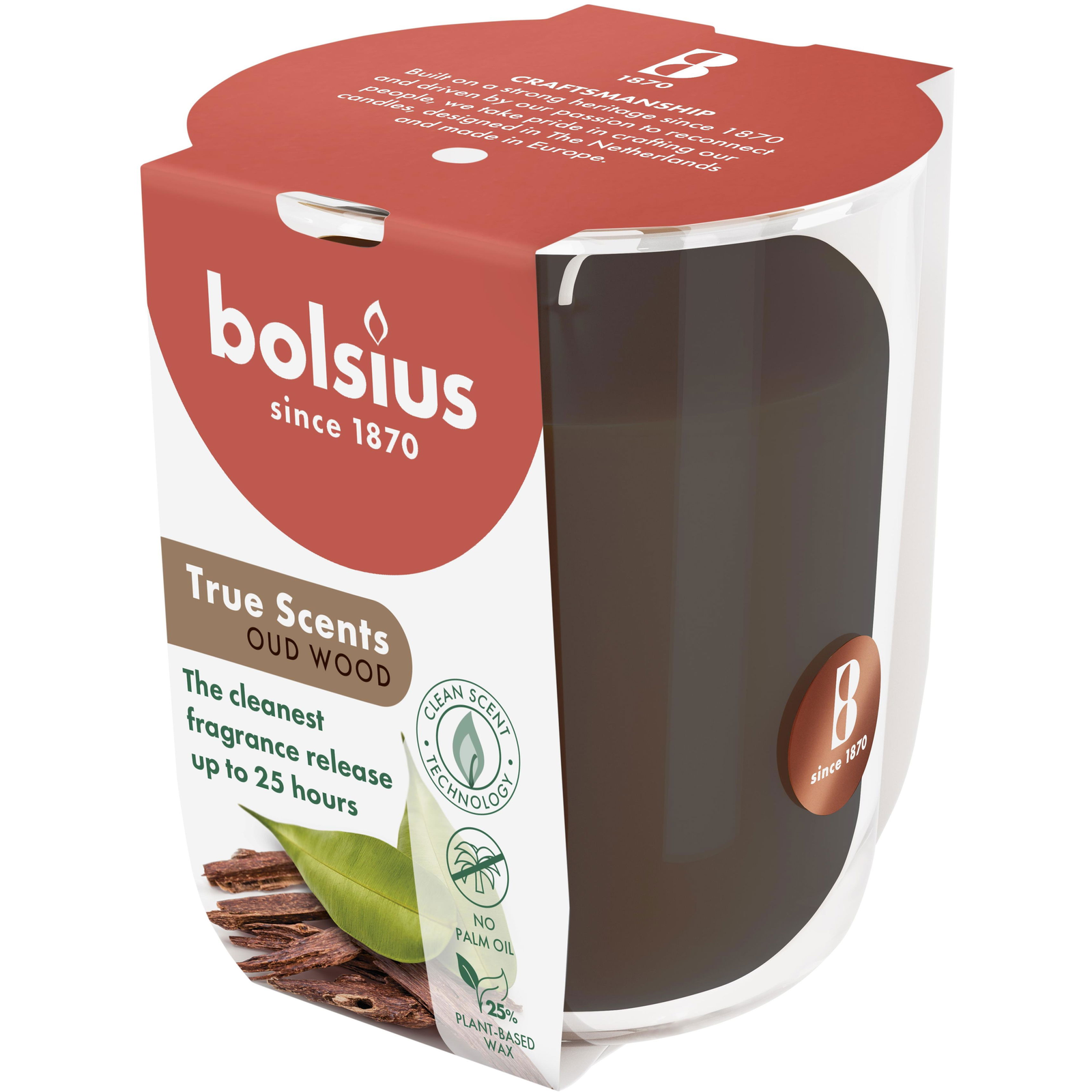 BOLSIUS Oud Wood 25 óra (8717847188458)