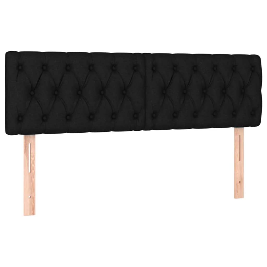 2 db fekete szövet fejtámla 80x7x78/88 cm (346356)