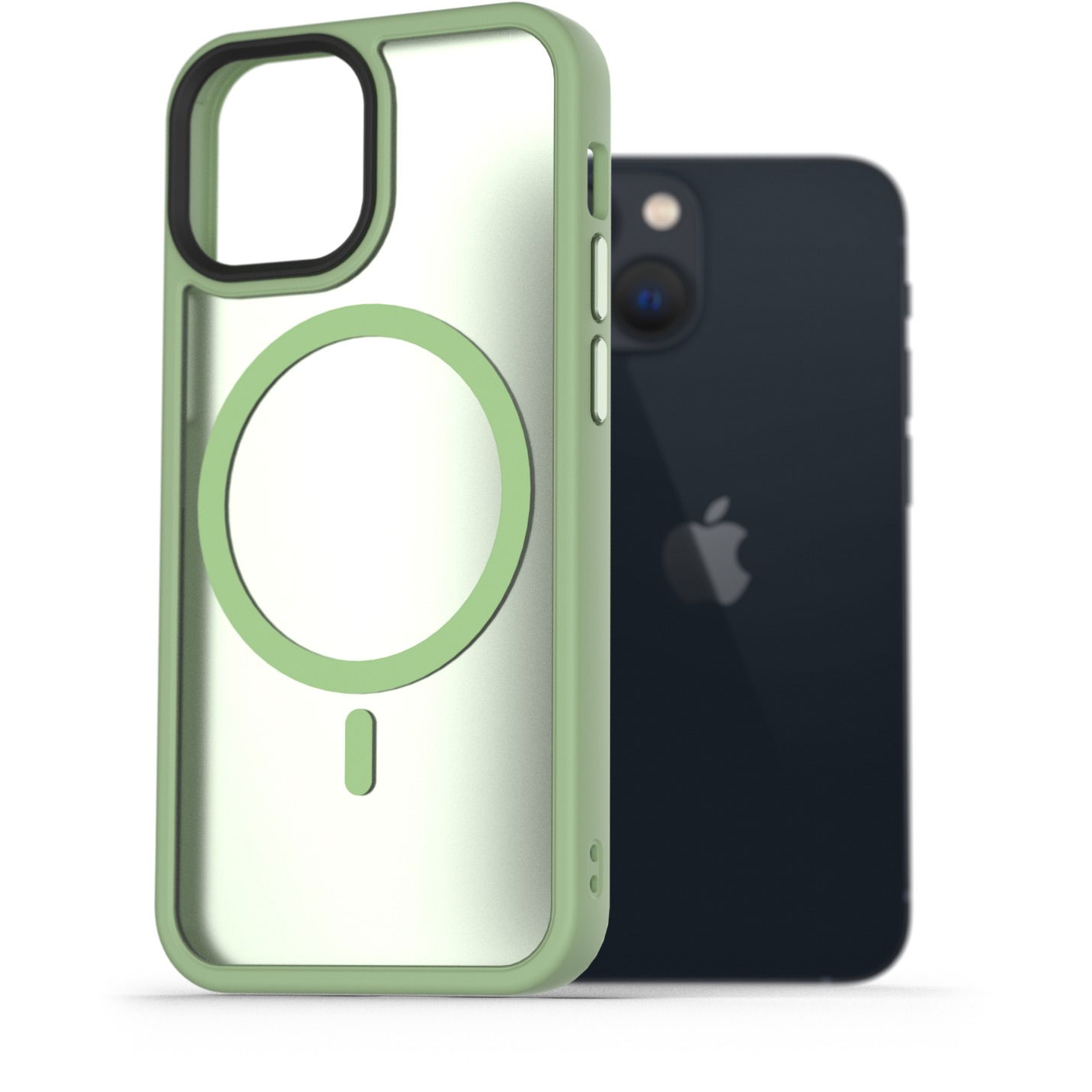 AlzaGuard Matte Case iPhone 13 Mini MagSafe zöld tok (AGD-PCMM32G)