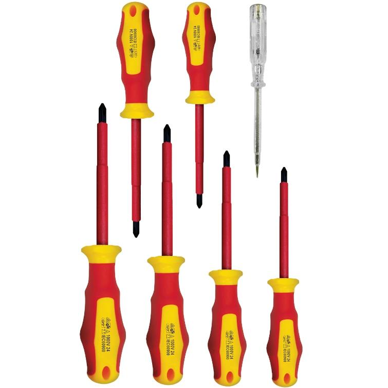 VELAMP 7db CF170, szigetelt VDE, csavarhúzó készlet (CF170)