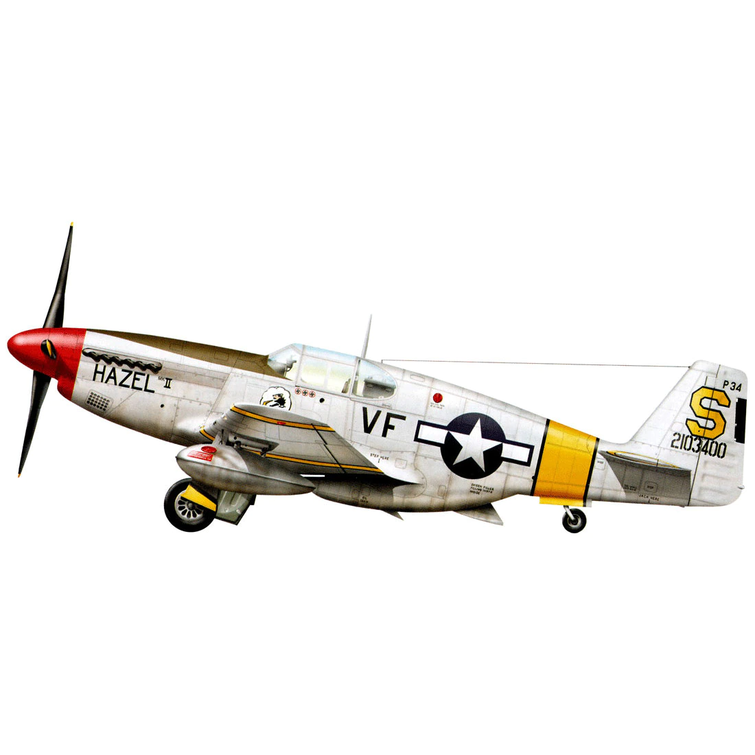 P-51C Mustang Red Tails repülőgép műanyag modell (MA-12441)