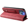 Samsung Galaxy A42 5G / M42 5G SM-A426B / M426B, Калъф със странично отваряне, стойка, с държач за карти, каишка за китка, Wooze Business Plus, червен (132709)