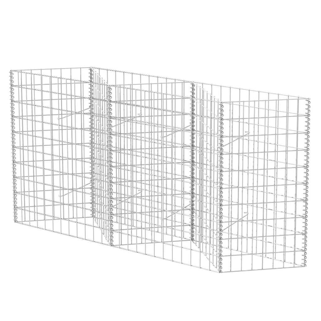 horganyzott acél gabion kosár 120 x 30 x 100 cm (142539)