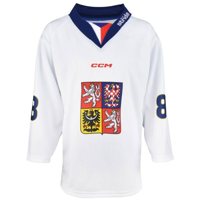 CCM Válogatott szurkolói mez, reklámmentes, fehér, Pastrňák, felnőtt, XL (1700000128801)