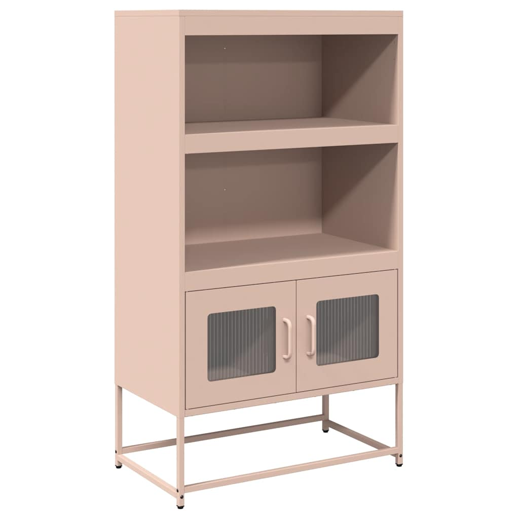 Highboard rózsaszín 68x39x123 cm Acél (853369)