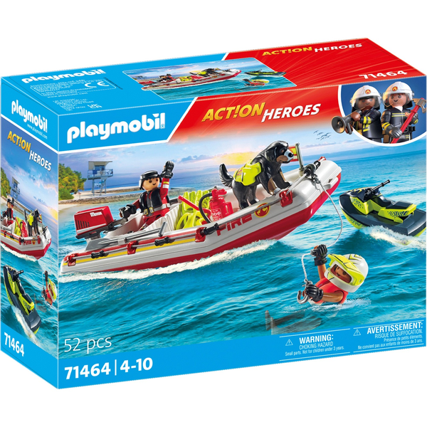 PLAYMOBIL>> 71464 HASIČSKÝ ČLUN S VODNÍM SKÚTREM