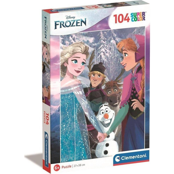 Disney Jégvarázs 104db-os Super Color Puzzle - Lányoknak, 6 éves kortól