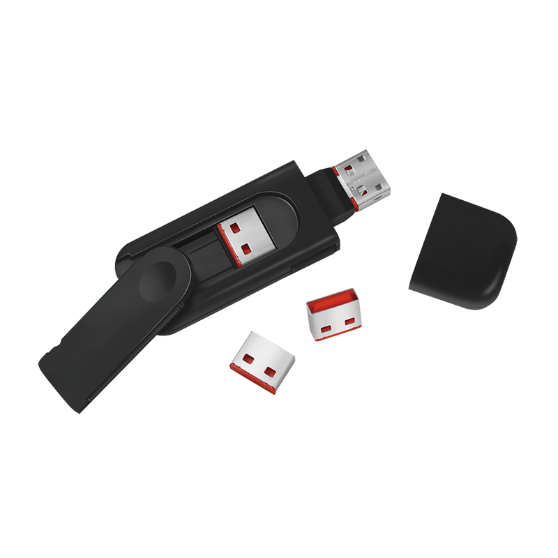 Logilink USB-A port blokkoló (1x kulcs és 4x zár) (AU0054) (AU0054)