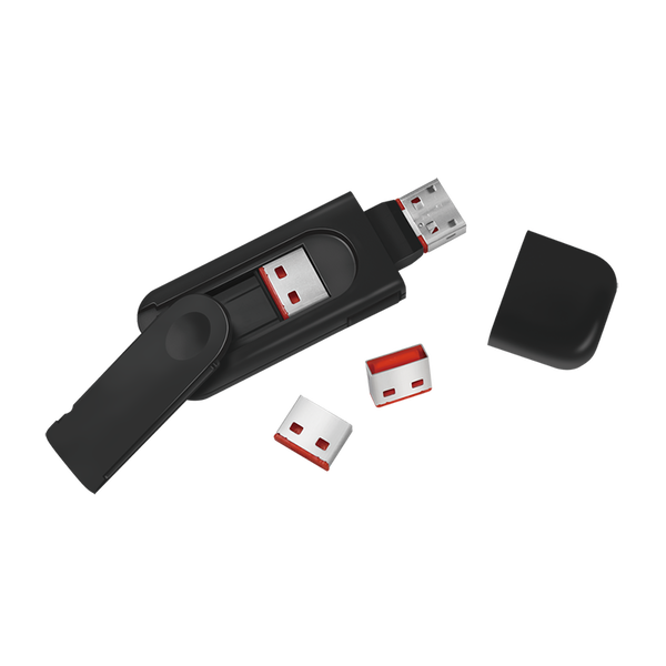 Port Blocker, USB-A, 1 Key + 4 Locks, travel version