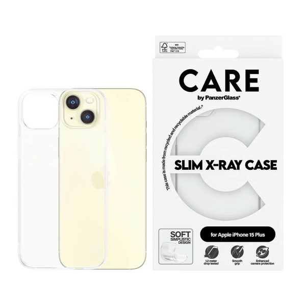 PanzerGlass CARE by PG TP X-Ray Sof B iPhone 15PLUS mobiele telefoon behuizingen Hoes Transparant