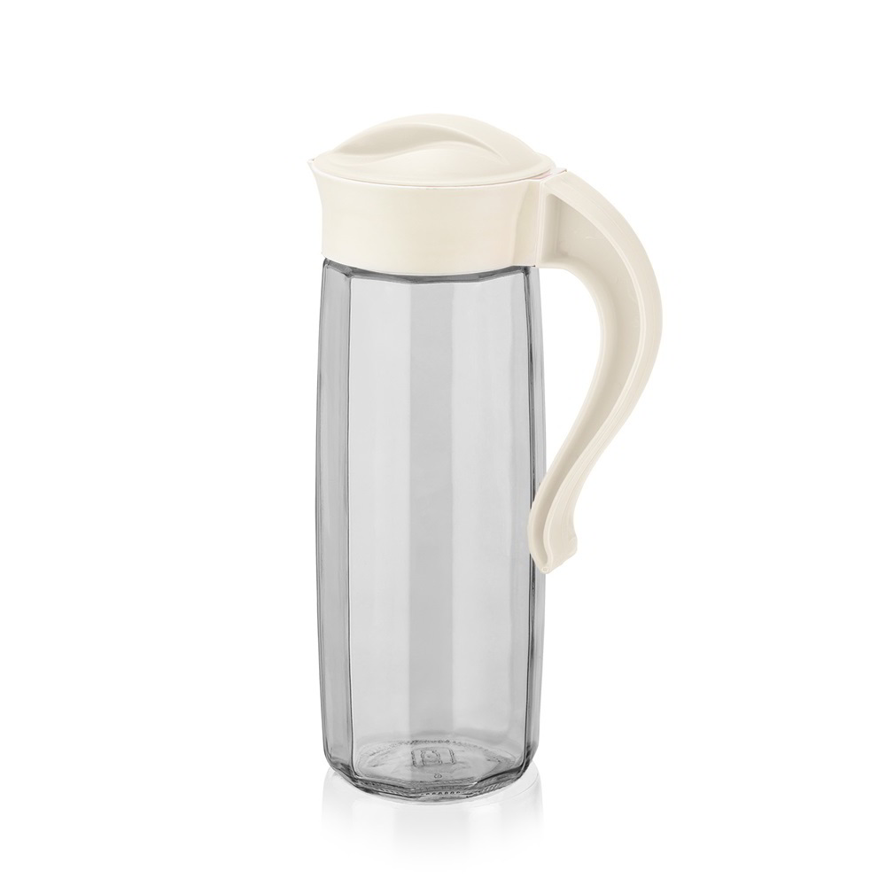 Iris C-00317 Domi Polygon Üveg kancsó 1,6L - Fekete / elefántcsont (C-00317)