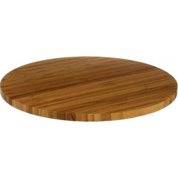 Bandeja De Bambú Giratoria Color Beige|d. 35 X H. 3 Cm