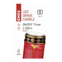 Emos DCCV19 Elemes LED Kültéri/ Beltéri Időzítős Temetői mécses 7 × 12,5cm - Piros