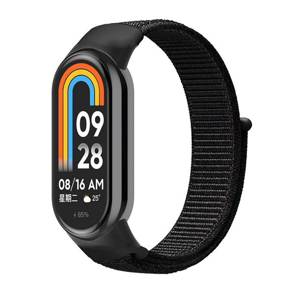 gigapack Pótszíj (egyedi méret, nylon, tépőzáras, légáteresztő) FEKETE Xiaomi Smart Band 9 / Band 8 " csomagolás" (GP-146556)