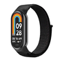 gigapack Pótszíj (egyedi méret, nylon, tépőzáras, légáteresztő) FEKETE Xiaomi Smart Band 9 / Band 8 " csomagolás" (GP-146556)