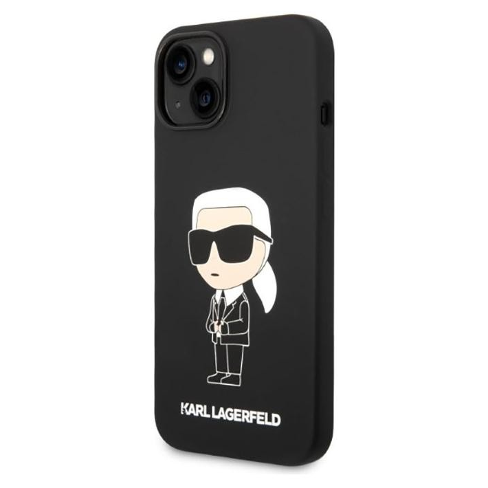 Karl Lagerfeld Liquid Ikonik NFT Apple iPhone 14 Plus Tok - Fekete/Mintás (KLHCP14MSNIKBCK)