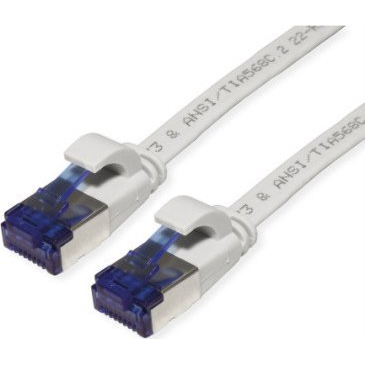 VALUE Patchkabel Cat.6A (Class EA) FTP, extra-flach, grau, 0,5 m