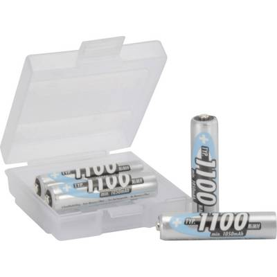 Mikroceruza akku AAA NiMH, 1,2V 1100 mAh, 4 db, Ansmann box HR3, HR03, UO100557, DC2400, DC2400B4N, LR03 (1311-0002)
