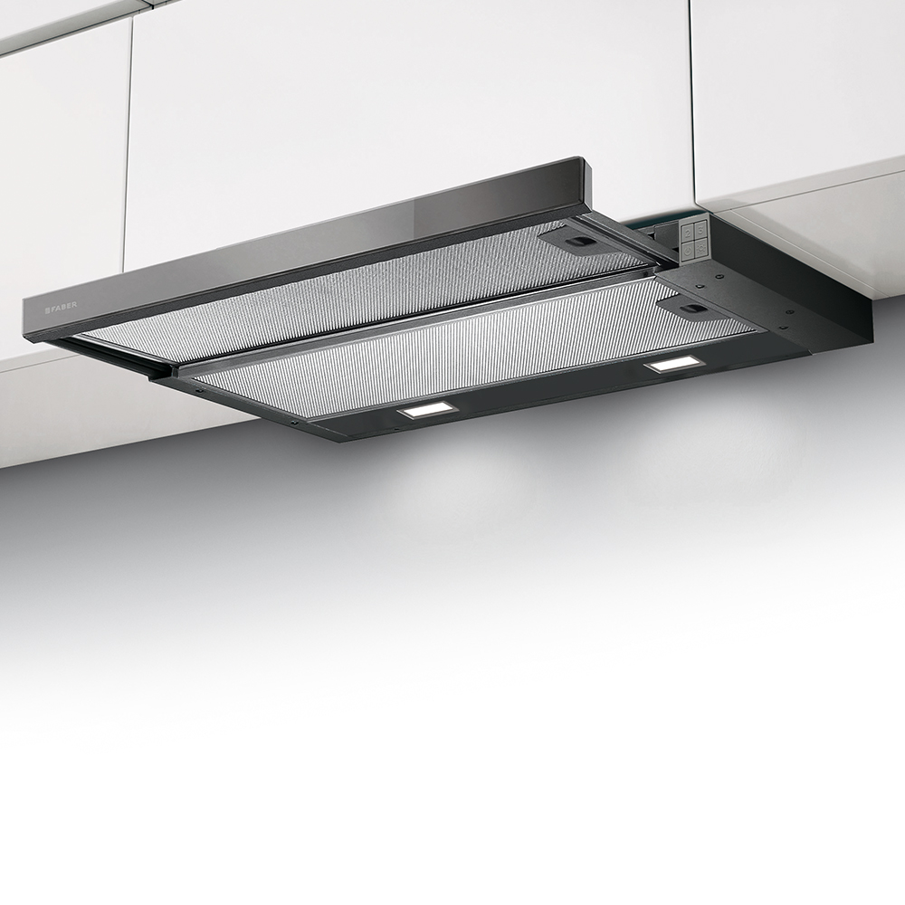 Faber Flexa NG Glass Lux BK A60 Fekete Kihúzható Páraelszívó (FLEXA NG GLASS LUX BK A60)