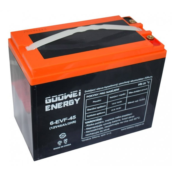 Goowei Energy 6-EVF-45 45Ah 12V 540Wh GEL Ólom-sav akkumulátor