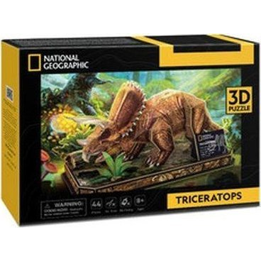 CUBICFUN 3D puzzle játék 44 darabos National Geographic Triceratopsz (306-DS1052HPUZZLE 3 D)