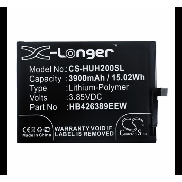 Cameron Sino Li-Polymer akku (3.85V/3900mAh, Huawei HB426389ECW kompatibilis) FEKETE Honor 20 / 10i (20 lite) (CS-HUH200SL)