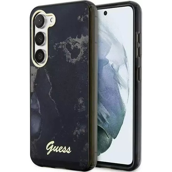 Guess Golden Marble Samsung Galaxy S23+ hátlap tok , fekete (187768959)