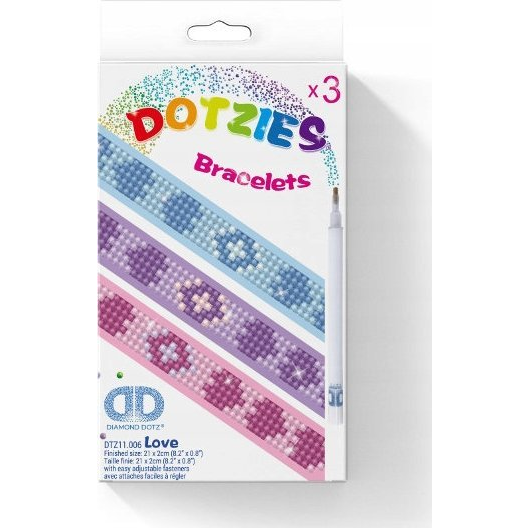 Diamond Dotz Dotzies karkötőkészítő készlet - Szívecskék (018-DTZ11006)