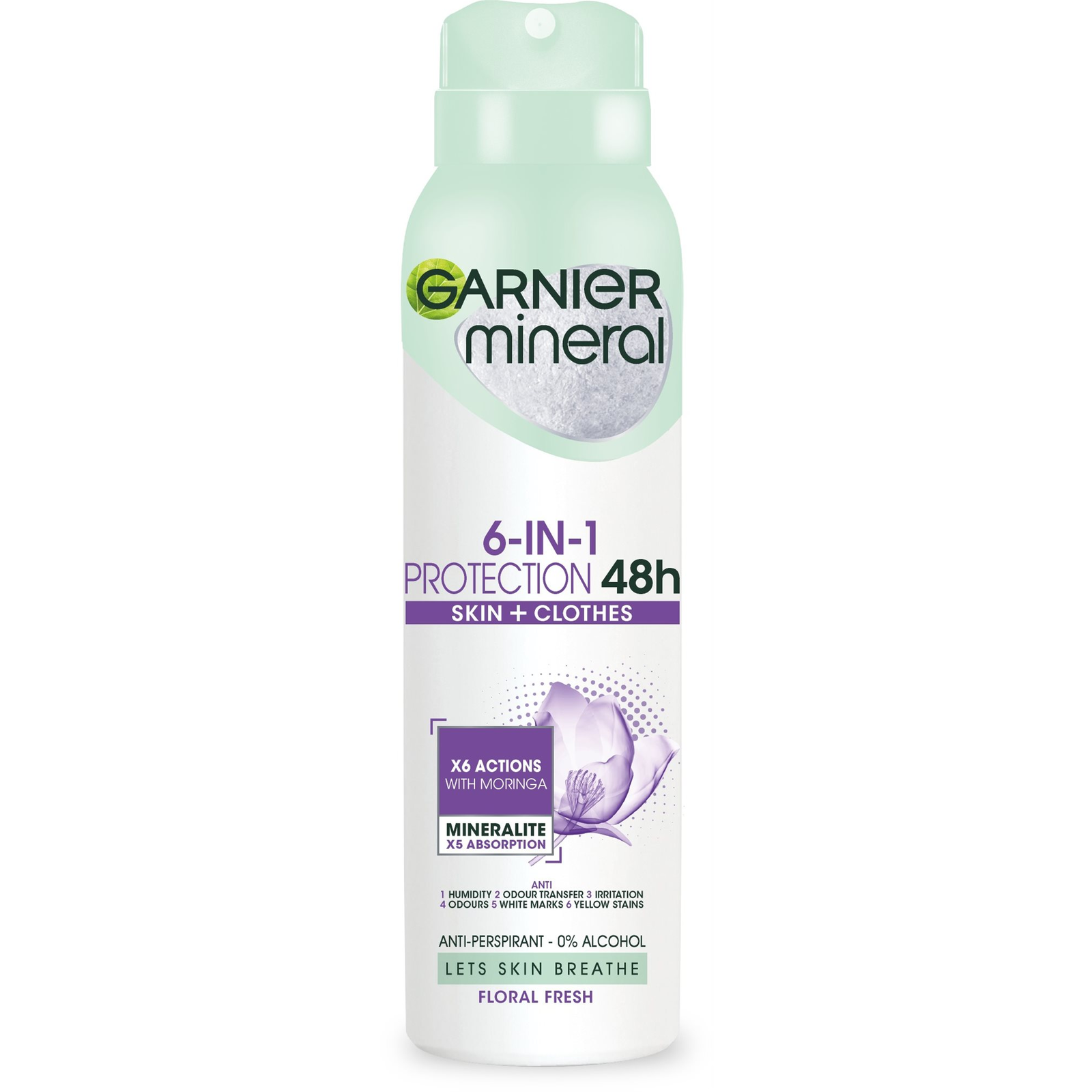GARNIER Mineral Protection Floral 48H Spray Antiperspirant 150 ml (3600541466197)