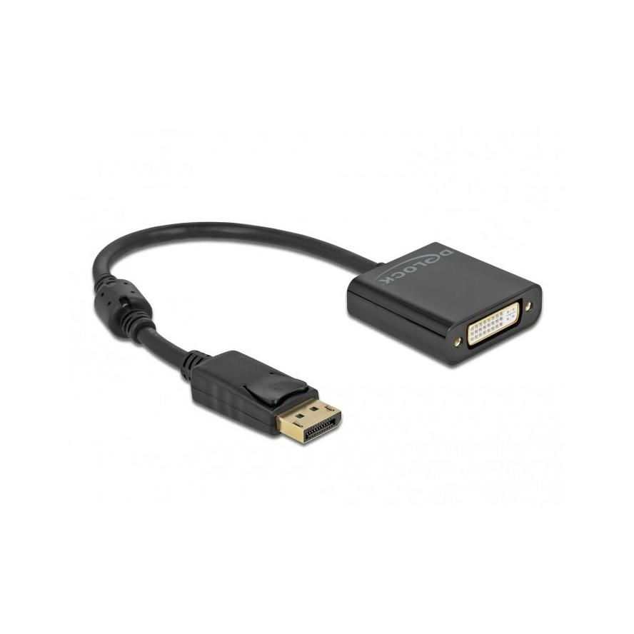 Delock 63482 DisplayPort 1.2 apa - DVI 4K anya aktív fekete adapter (63482)