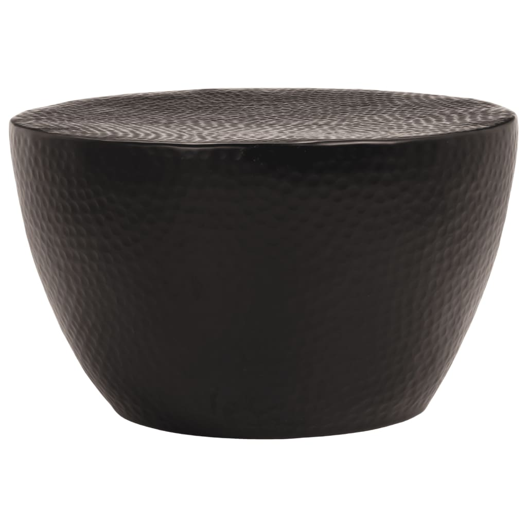 fekete kalapált alumínium dohányzóasztal Ø 50 x 30 cm (359611)