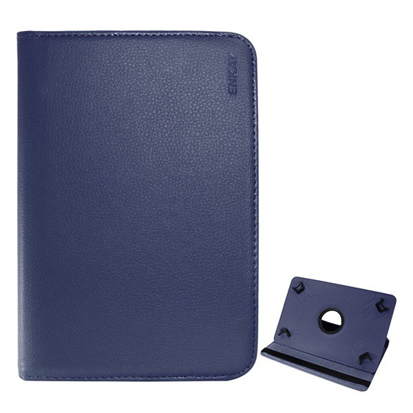 ENKAY tok álló, bőr hatású (FLIP, asztali tartó funkció, 360°-ban forgatható, univerzális, 10