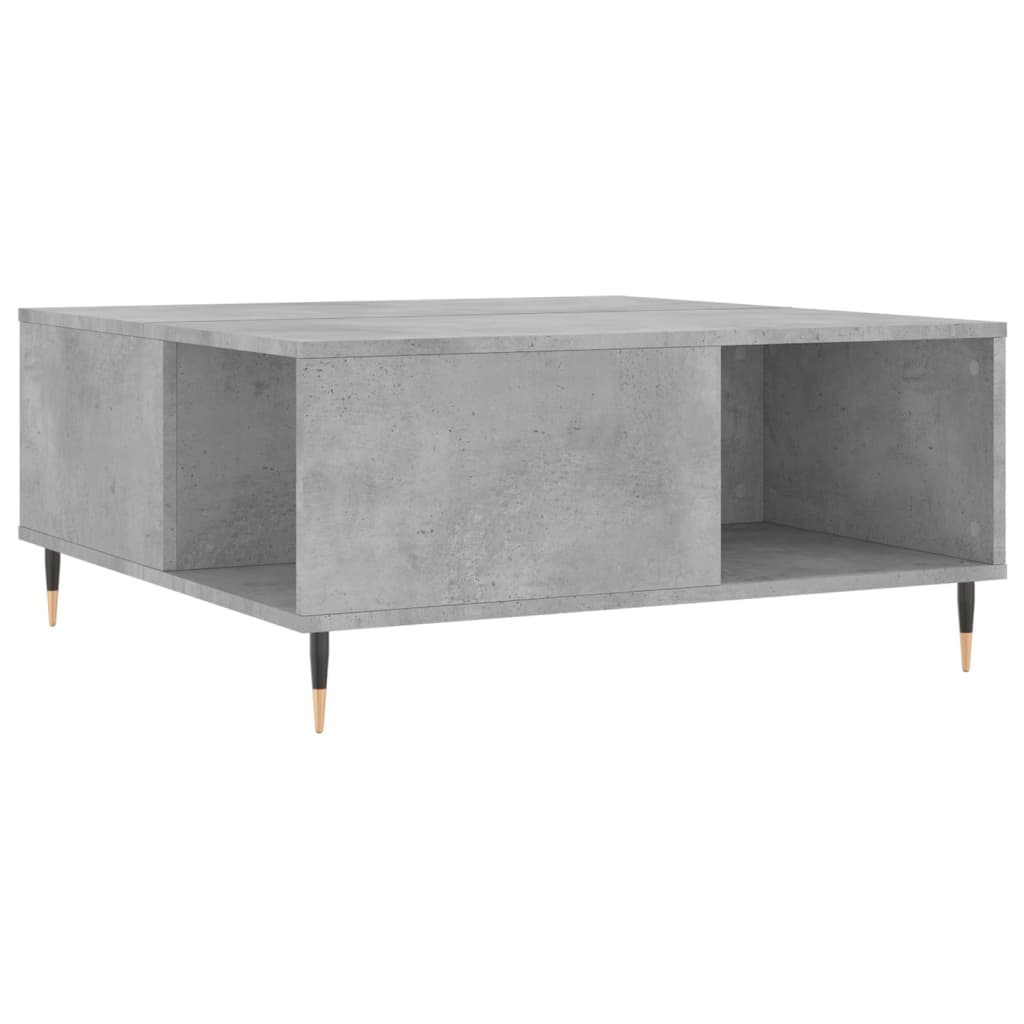 betonszürke szerelt fa dohányzóasztal 80x80x36,5 cm (830776)