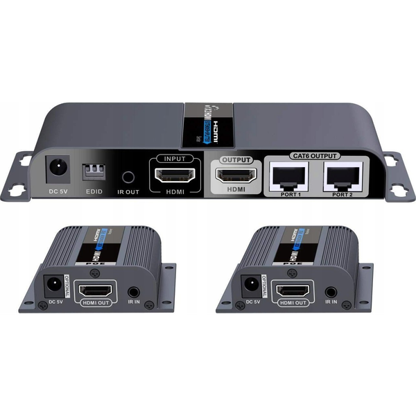 PREMIUMCORD HDMI 1-2 splitter+extender CAT6/6a/7 Full HD 3D khsplit2g