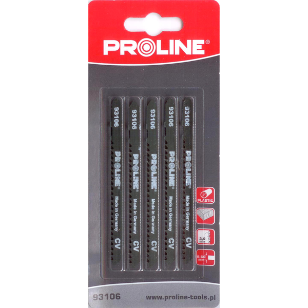 Pro-Line Brzeszczot do wyrzynarek typ U 75x100mm do tworzyw sztucznych 5szt. - 93406