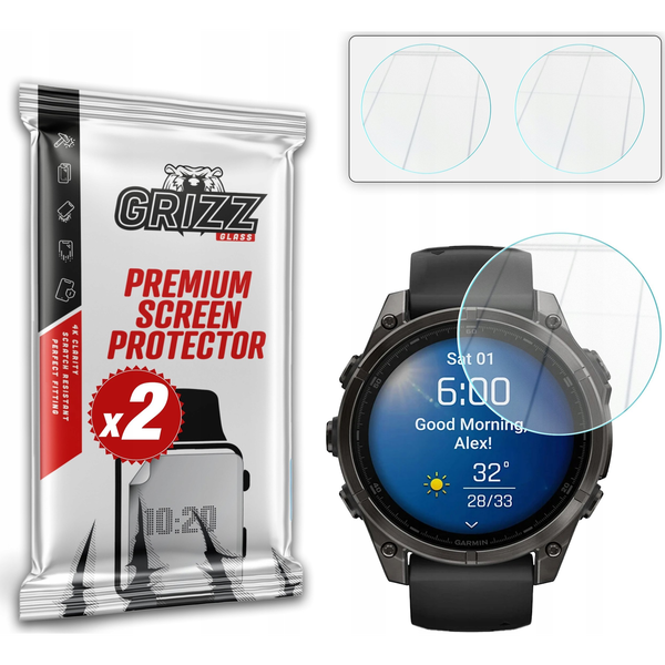 Szkło hybrydowe GrizzGlass HybridGlass do Garmin Fenix 8 47mm